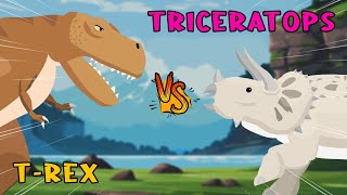 TRex vs Triceratops  Dinosaurs Tournament S1  Dino Animation [upl. by Namso199]