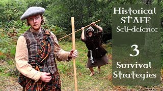 Historical Walking STAFF Selfdefence  3 Beginner Survival Strategies [upl. by Fairley]