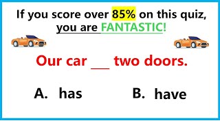 IF YOU SCORE OVER 85 ON THIS QUIZ YOU ARE FANTASTIC Mixed English Quiz [upl. by Keener]