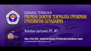 Sidang Terbuka Promosi Doktor Universitas Gunadarma  Rehulina Apriyanti [upl. by Llecrep]