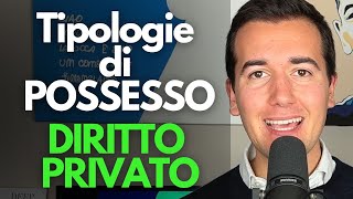 🤝🏡 TIPOLOGIE DI POSSESSO  ⚖️ DIRITTO PRIVATO IN 3 MINUTI [upl. by Tolmann]