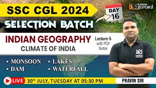 CLIMATE OF INDIA  SSC CGL SELECTION BATCH  GEOGRAPHY BY PRAVIN SIR ssc radiangurukul ssccgl2024 [upl. by Suivatnom]