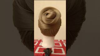 Unique bun easyhairstyles bunhairstyle trendinghairstyle shorts trending music pujaspecial [upl. by Nolham287]