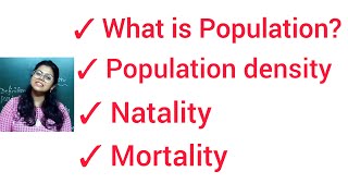 What is Population II Population density II Natality and Mortality II populationecology [upl. by Phyllida]