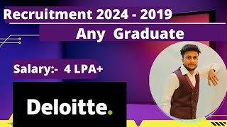 Deloitte Mass Hiring For 2024 2023 Batch  Deloitte Recruitment 2024  Off Campus Drive for 2024 [upl. by Naghem]