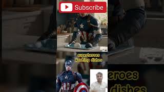 SuperheroesWashingDishes👉MarvelampAllCharactersmarvelavengersspidermanshorts viral [upl. by Trev]