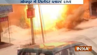 Caught on Camera LPG Cylinder Blast in Jodhpur [upl. by Hiett678]