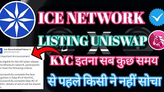 Ice Coin List Uniswap Exchange। Ice Coin Price Prediction।Ice Network KYC Laval 1 And 2। Ice Network [upl. by Alyam]