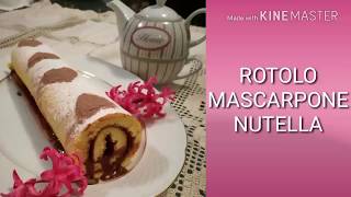 ROTOLO MASCARPONE NUTELLA pan biscotto ricetta di benedetta nutella swiss roll [upl. by Nhguaved]