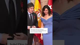 Isabel Díaz Ayuso hace entrega a Javier Milei de la Medalla Internacional de la Comunidad de Madrid [upl. by Atalaya962]