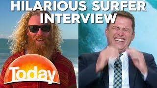 Hilarious Surfers have reporter in Stitches  TODAY Show Australia [upl. by Richards]