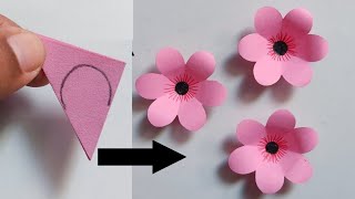 Easy Paper Flower Making  How to make easy paper flowers  Paper Flower Making Step By Step [upl. by Tiffany]