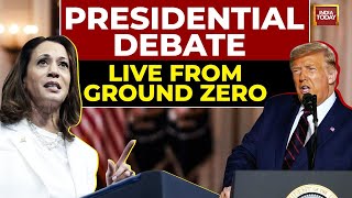 Trump vs Harris Debate LIVE  US Presidential Debate LIVE  India Today Live From Pennsylvania [upl. by Sinnod]