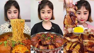 Chinese Spicy Food Asmr  Pork Belly and Rice  FriedPork  Chinese Noodles  Spicy Food Challenge [upl. by Aivekahs]