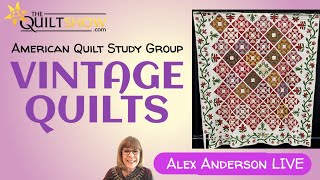 Alex Anderson LIVE  Vintage Quilts at The Houston Quilt Show [upl. by Dorene]