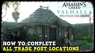 All Trade Post Deed Locations AC Valhalla Wrath of the Druids How to Increase Dublin Renown [upl. by Eiramnna]