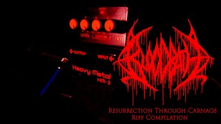 Bloodbath  Resurrection Through Carnage Riff Compilation Boss HM2 [upl. by Enileme]