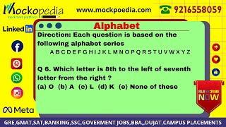 Q6 Which letter is 8th to the left of seventh letter from the right [upl. by Atteram677]