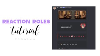 discord tutorial — reaction roles [upl. by Tana]