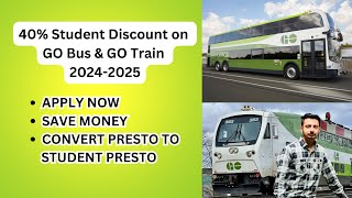 How to get student discount on Go transit Student discount for Go bus and Go train Student Presto [upl. by Hummel]