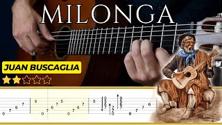 MILONGA Floreos et Preludio Criollo 🎸Juan Buscaglia  Tutorial para Guitarra Clásica  TABS [upl. by Moclam233]