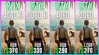 RTX 4060 TI vs RTX 3060 TI vs RTX 4060 vs RTX 3060  Test in 20 Games [upl. by Eseela]