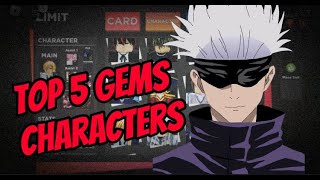 Top 5 Gems Characters In Anime Dimensions [upl. by Aneele]