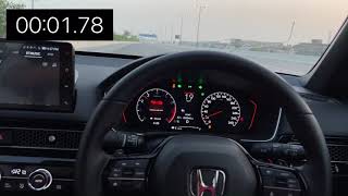 0100 RS Civic 2022  Acceleration Test  15 Turbo 176 BHP [upl. by Izawa]