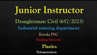 Junior Instructor Draughtsman Civil 6572023 Industrial training department Building materials [upl. by Yllut]