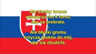 Hymn Słowacji  Anthem of Slovakia SKPL tekst [upl. by Janie371]