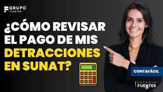 Consulta detracciones SUNAT  ¿Como revisar el pago de mis detracciones en SUNAT [upl. by Lenoyl]