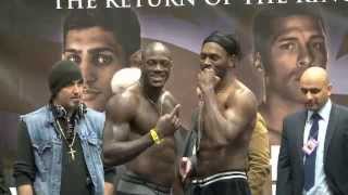 DEONTAY WILDER v AUDLEY HARRISON  OFFICIAL WEIGHIN  THE RETURN OF THE KING  iFILM LONDON [upl. by Arrio615]