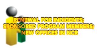 Renewal for indigents sponsored program members new offices in NCR  Philhealth Inquiries [upl. by Laehcim257]