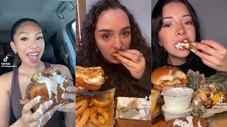 Tiktok mukbang compilationburgerking 🍔 and more [upl. by Araiet]