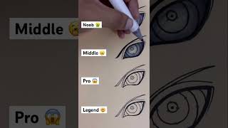 How to Draw Rinnegan Eye 😳 shorts [upl. by Hnah]