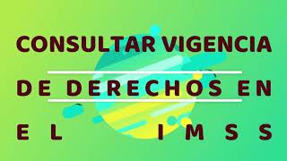 Consulta Vigencia de Derechos IMSS [upl. by Nave]