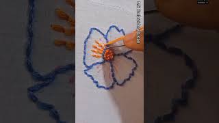 Easy embroidery flowers designs 🔥🌺embroiderypatterns short videoart [upl. by Athal]