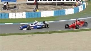 F1 Jerez GP 1997  Schumacher Villeneuve Collision PremiereSky German Commentary [upl. by Ettenal]