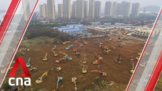 Wuhan coronavirus Timelapse of the construction of a new hospital in China [upl. by Fredra182]