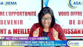 4 clés pour vaincre le géant qui veut détruire ta destinée  Pst Nicole Kamanda CASARHEMA [upl. by Ynogoham]