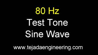 80 Hz Test Tone Sine Wave  One Hour [upl. by Nywg]