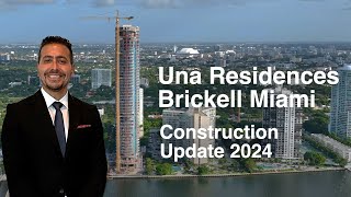 Una Brickell Miami Construction Update August 2024 [upl. by Racklin]