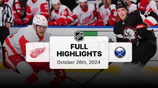 Red Wings at Sabres  October 26 2024  NHL Full Game Highlights [upl. by Nagoh230]