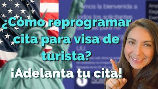 📅🔍¿Cómo reprogramar cita para visa de turista americana [upl. by Lesnah]