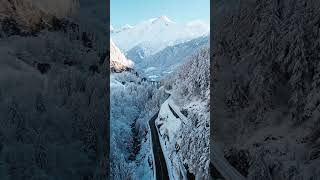 Scenic road from Geneva to the ski resort of ChamonixMontBlanc through the French Alps [upl. by Chaves592]