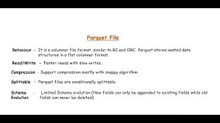 Parquet file Avro file RC ORC file formats in Hadoop  Different file formats in Hadoop [upl. by Estevan]