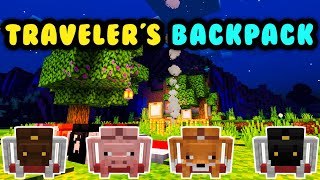 Bedrock Travelers Backpack ll Download mod backpack mcpe 118 ll Minecraft backpack addon [upl. by Nayra989]