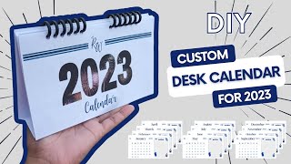 How to Make a Desk Calendar UPDATED FOR 2024  DIY Desk Calendar with FREE TEMPLATE using Canva [upl. by Leesen]