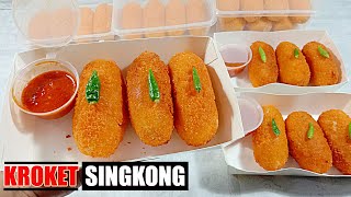 BUAT KROKET SINGKONG SEENAK KROKET KENTANG IDE JUALAN GORENGAN [upl. by Nothgierc299]