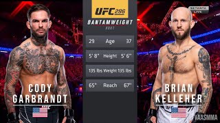 CODY GARBRANDT VS BRIAN KELLEHER FULL FIGHT UFC 296 [upl. by Zobias667]